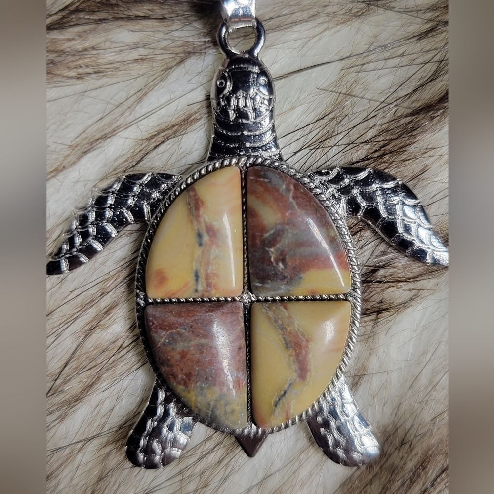 Rainbow Picasso Stone Turtle - Picture 7 of 8